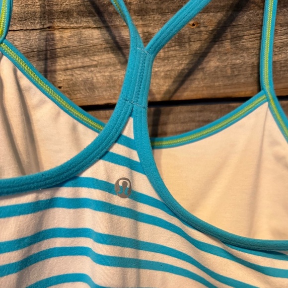 Lululemon- Blue and White Striped Tank Top- size 6 - Picture 4 of 6